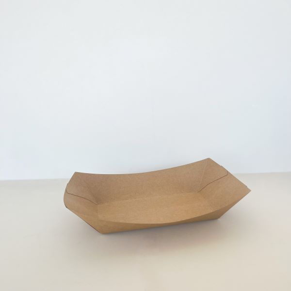 5lb Kraft Boat Food Tray PLA Lined