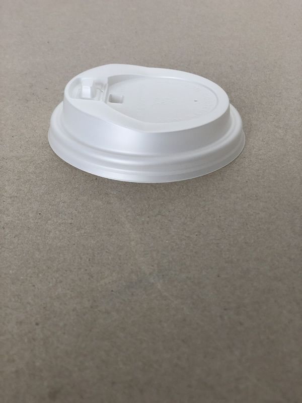 10-20oz. Travel White PLA Compostable Hot Cup Lid 90mm BPI